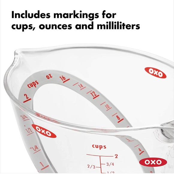 OXO Good Grips 2-Cup Angled Measuring Cup - Picture 3 of 6